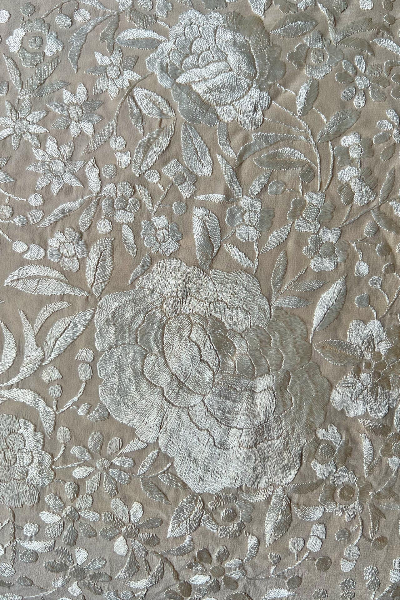 Antique Art Deco Silk Piano Shawl
