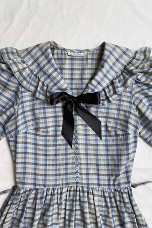 1970s Vera Mont Cotton Gingham Dress
