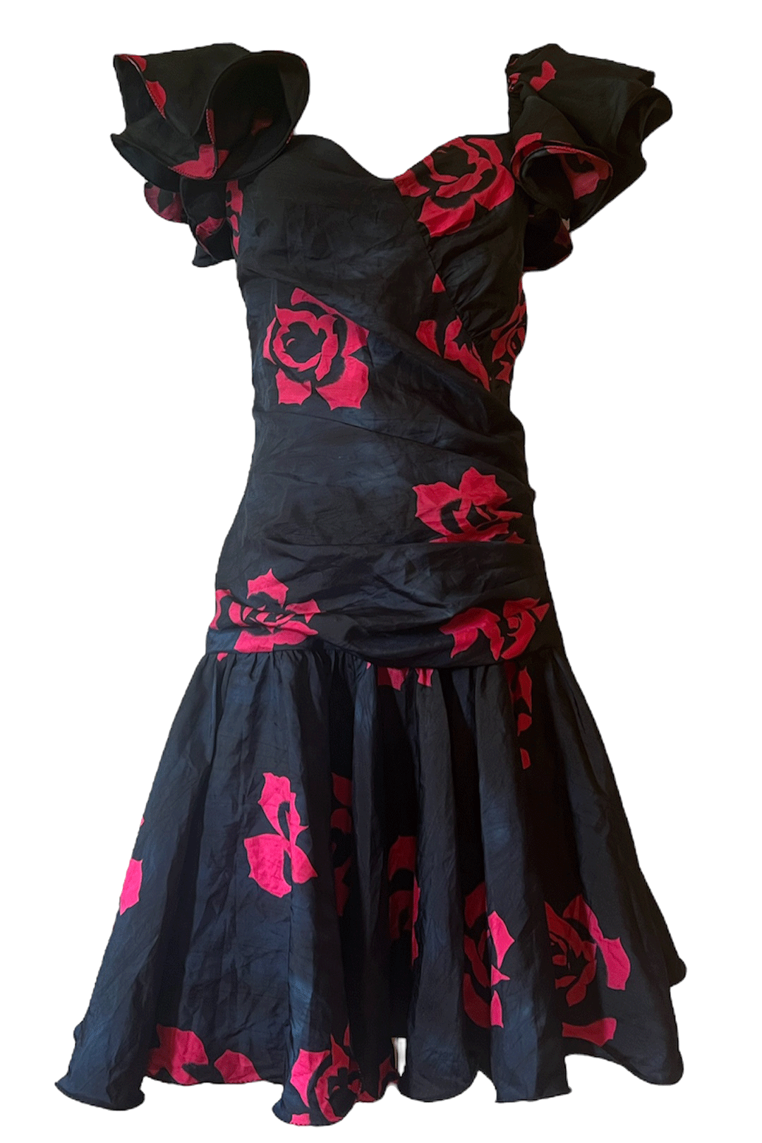 1980s Drop Waist Dress