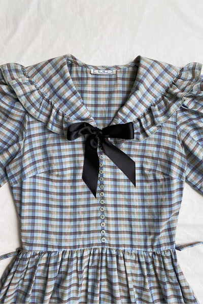 1970s Vera Mont Cotton Gingham Dress