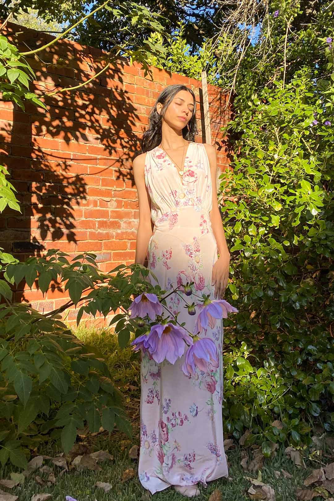 1940s Floral Slip Dress XS/S/M/L